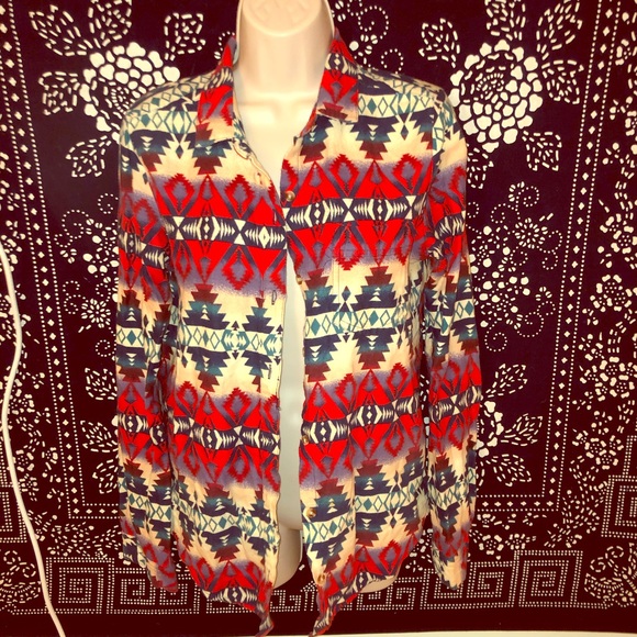 Aztec Cozy Button Up - Picture 1 of 6